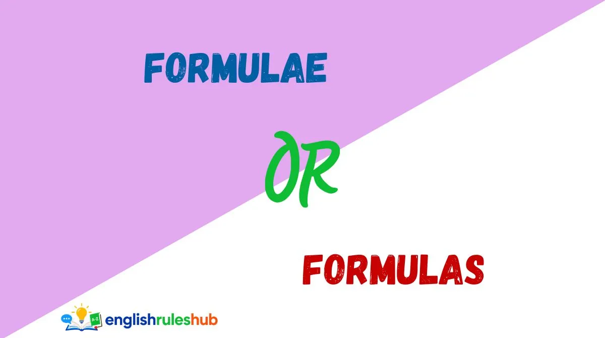 Formulae or Formulas