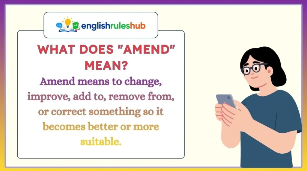 What Does "Amend" Mean?
