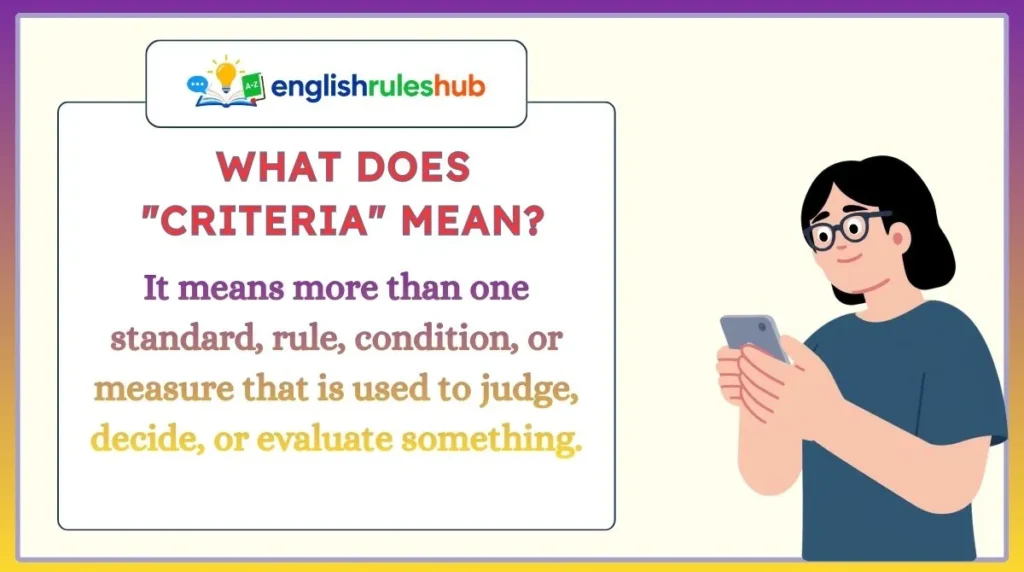 What Does "Criteria" Mean?