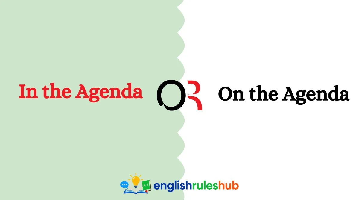 In the Agenda or On the Agenda