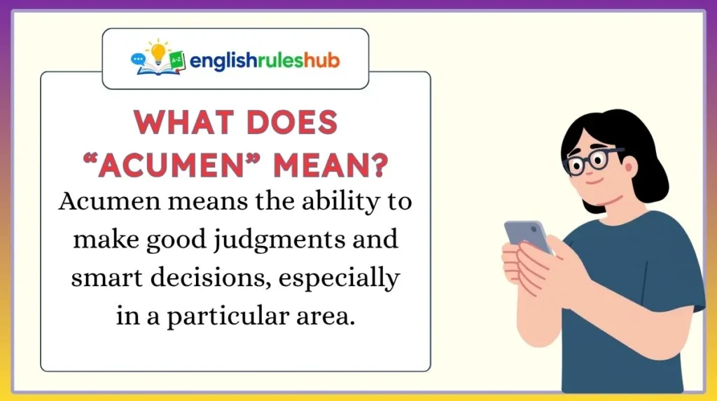 What Does “Acumen” Mean?
