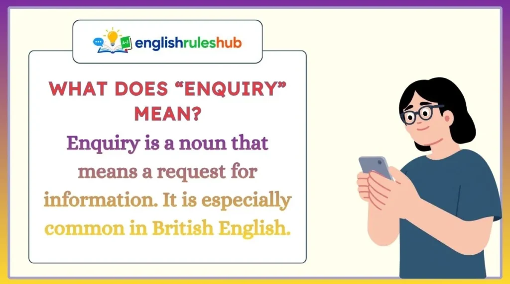 What Does “Enquiry” Mean?