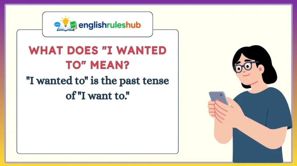 What Does "I Wanted To" Mean?