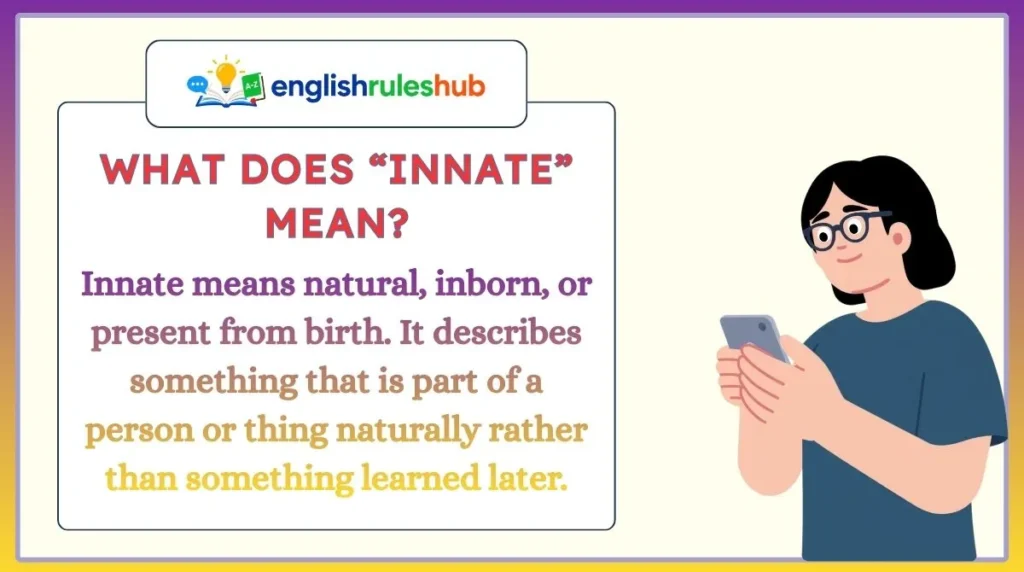 What Does “Innate” Mean?