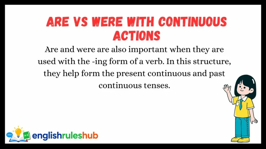 Are vs Were With Continuous Actions