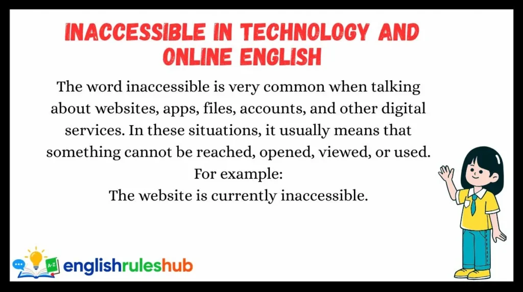 Inaccessible in Technology and Online English