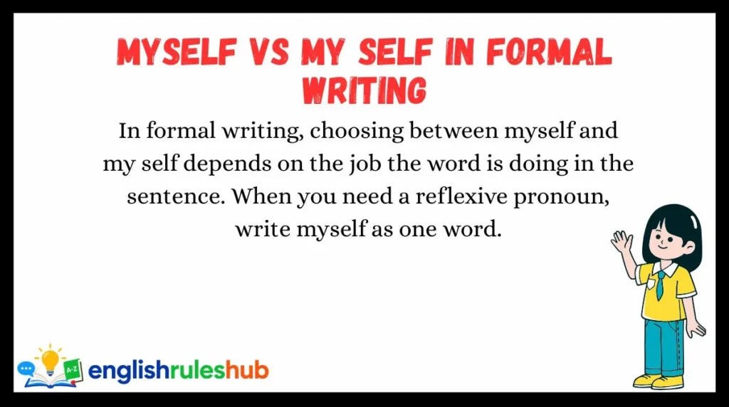 Myself vs My Self in Formal Writing