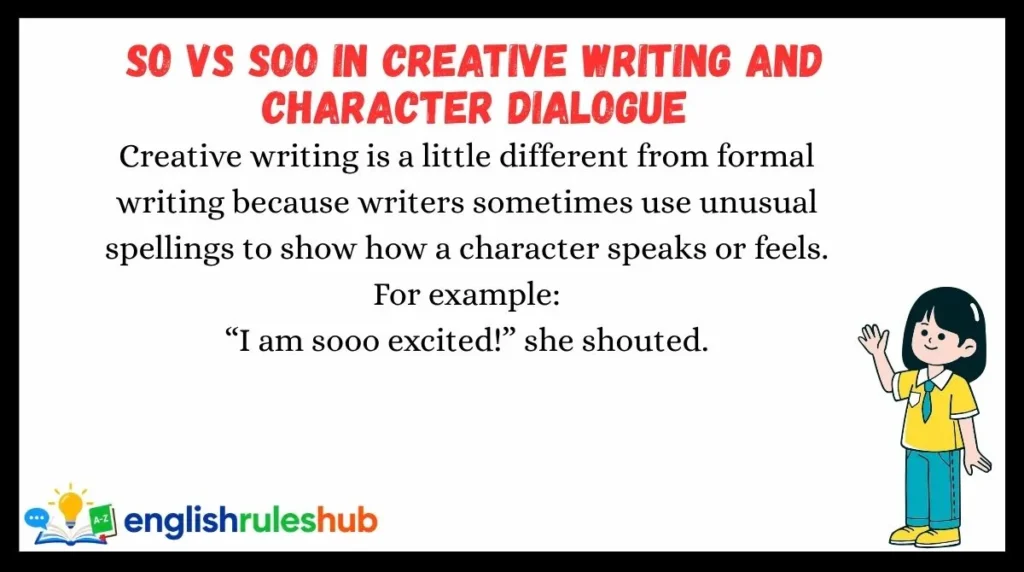 So vs Soo in Creative Writing and Character Dialogue