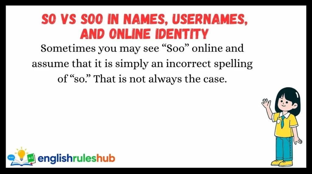 So vs Soo in Names, Usernames, and Online Identity