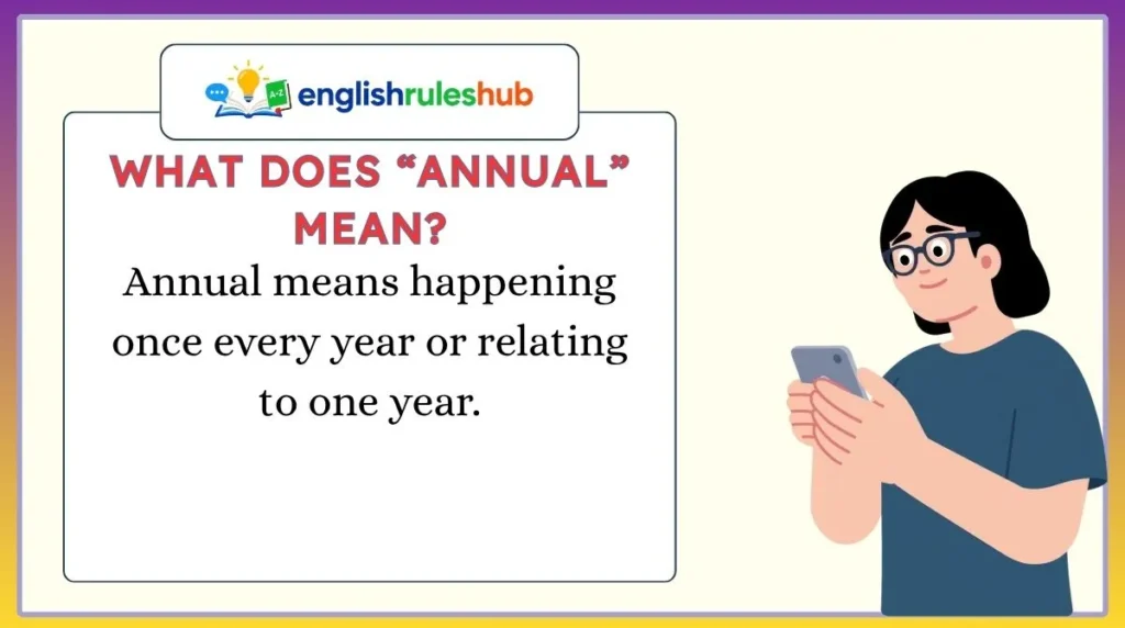 What Does “Annual” Mean?