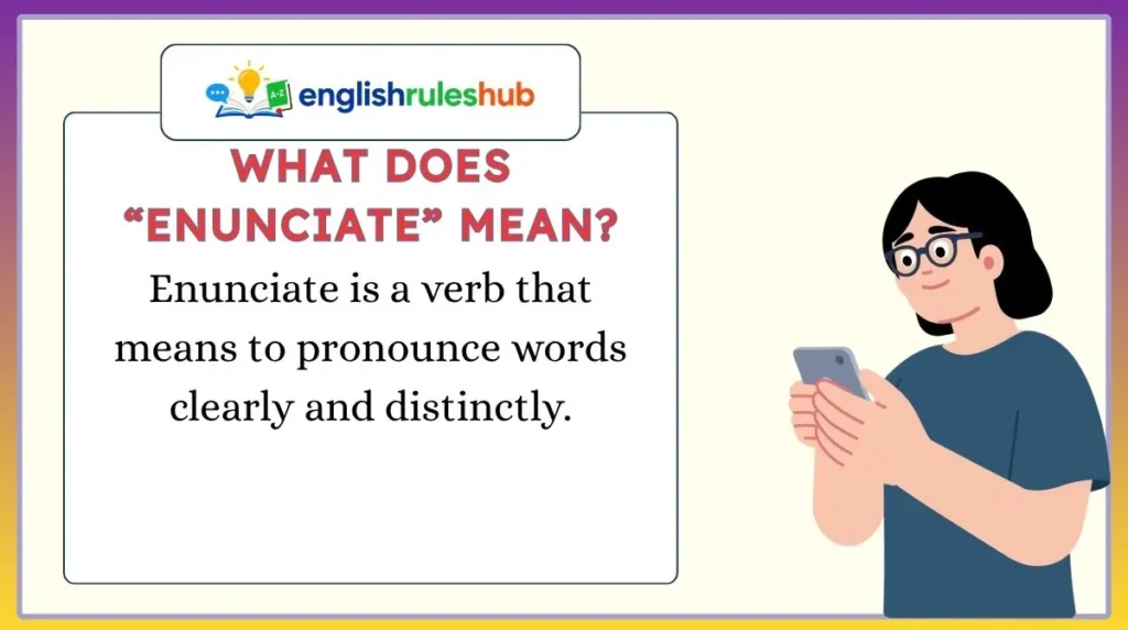 What Does “Enunciate” Mean?