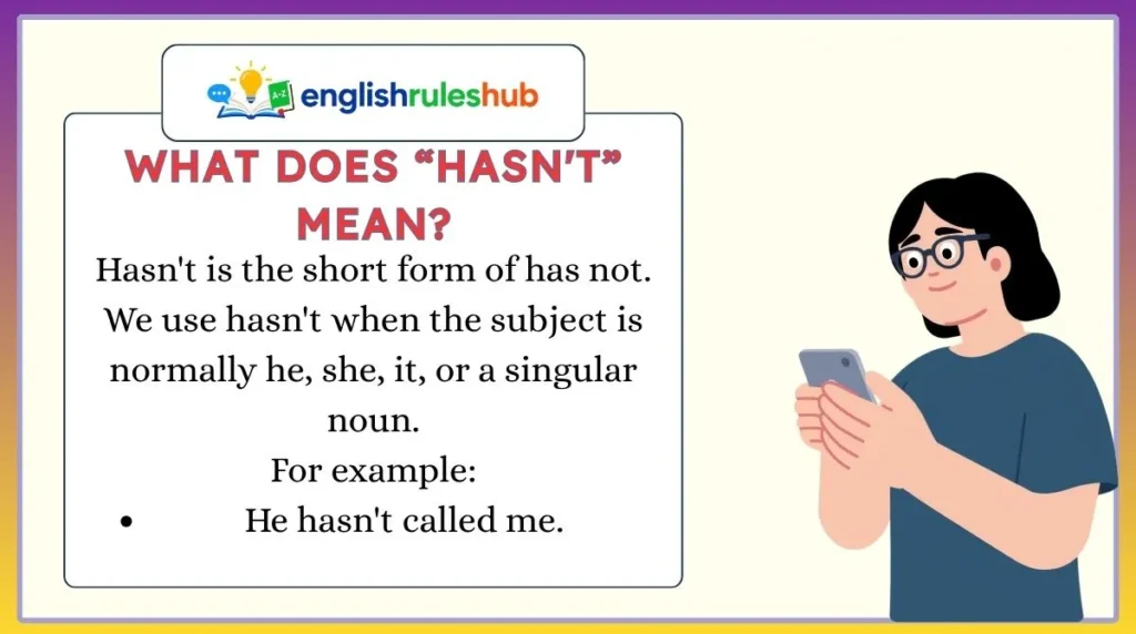 What Does “Hasn't” Mean?