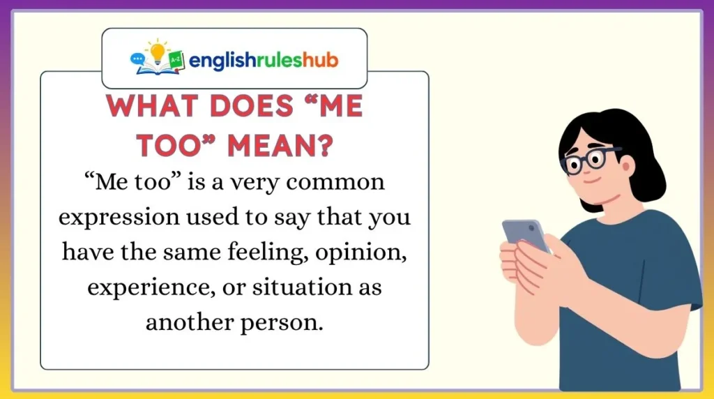 What Does “Me Too” Mean?