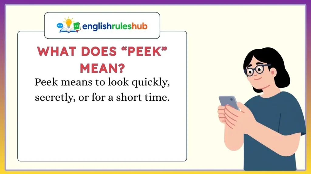 What Does “Peek” Mean?