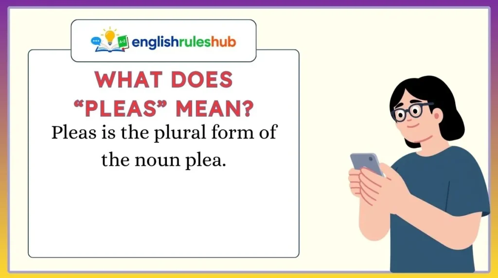 What Does “Pleas” Mean?