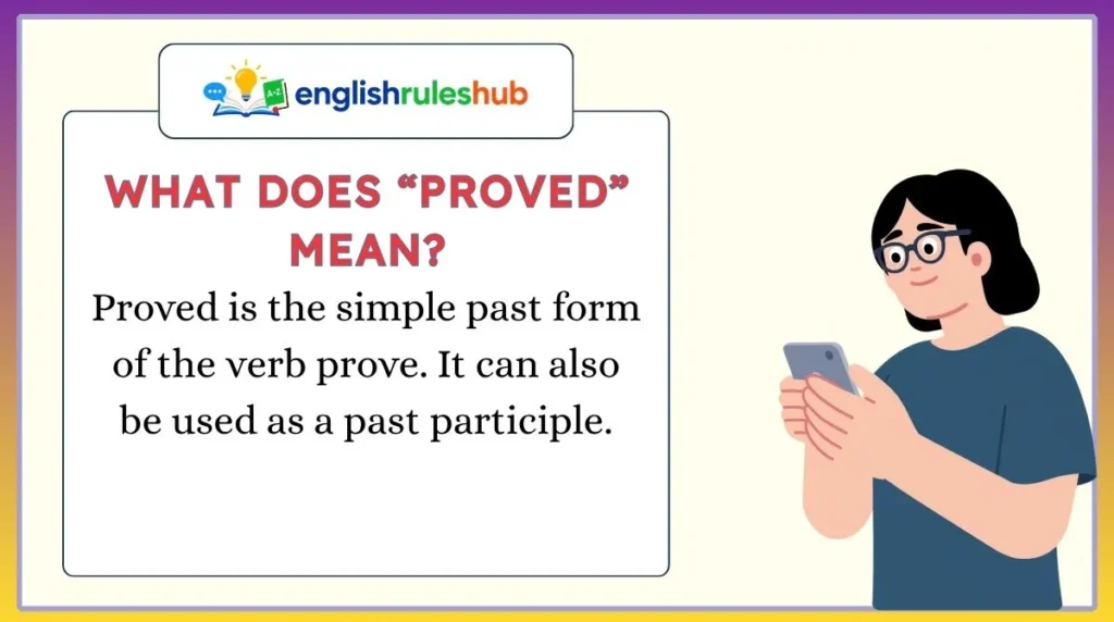What Does “Proved” Mean?