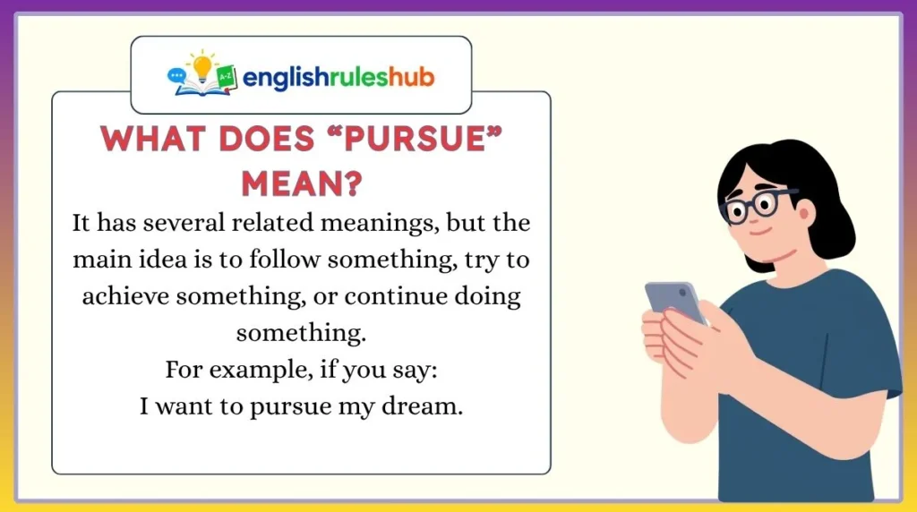 What Does “Pursue” Mean?What Does “Pursue” Mean?