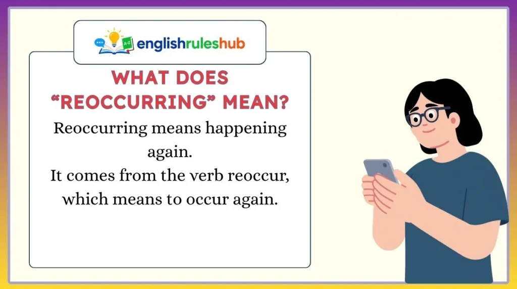 What Does “Reoccurring” Mean?