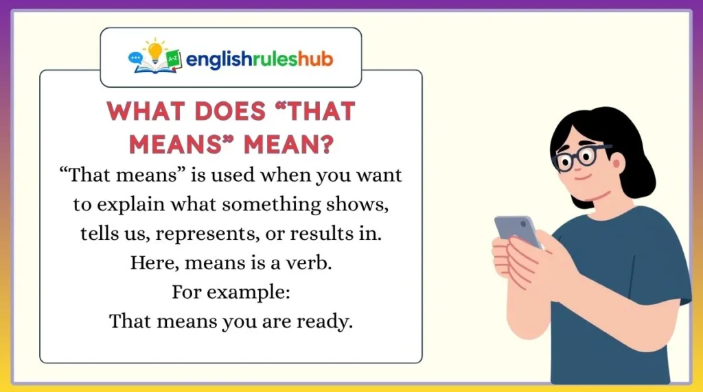 What Does “That Means” Mean?