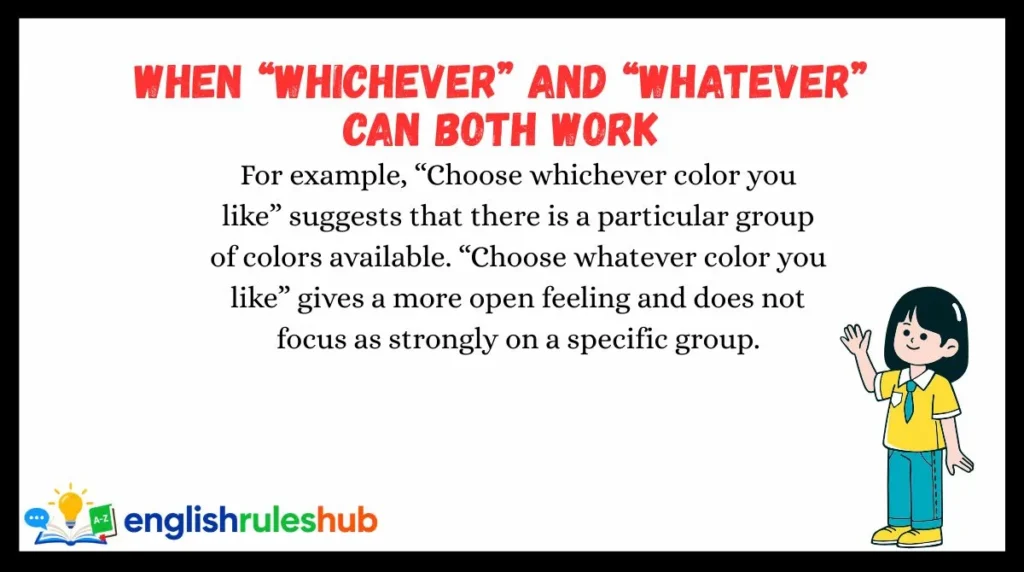 When “Whichever” and “Whatever” Can Both Work